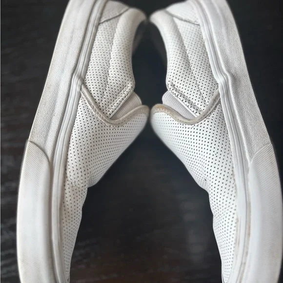 Vans Perforated White Slip-On Loafers - Picture 4 of 8